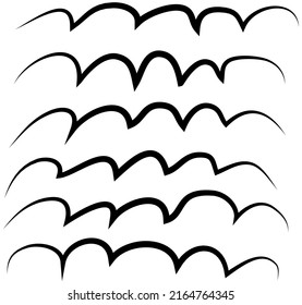 Hand drawn doodle abstract pattern in black and white style, texture background. Figures shape of grange spiral, helix, loops, dots modern textile fabric. Wallpaper design, print with curved lines