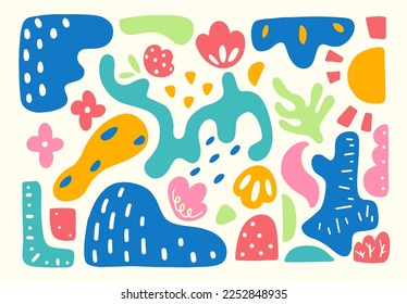 color de fondo de forma abstracto de doodle dibujado a mano