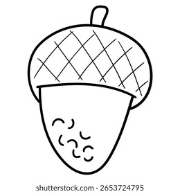 Bolota desenhada à mão doodle isolado no fundo branco. Ilustração vetorial.