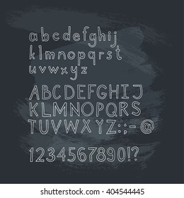hand drawn doodle alphabet sans serif font