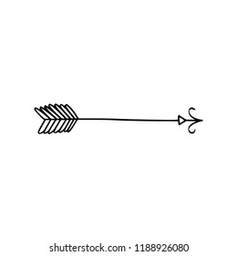 Hand drawn doodle arrow vector icon
