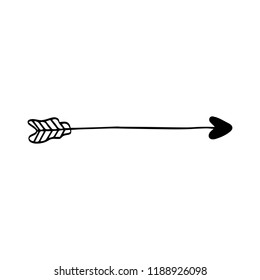 Hand drawn doodle arrow vector icon