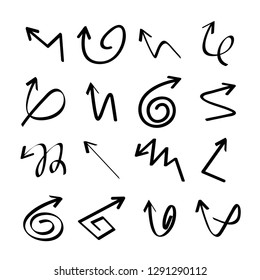 hand drawn and doodle arrows