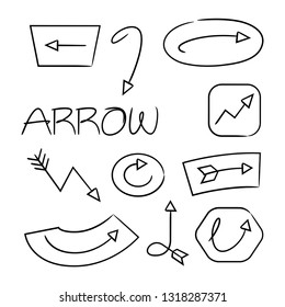 hand drawn and doodle arrows