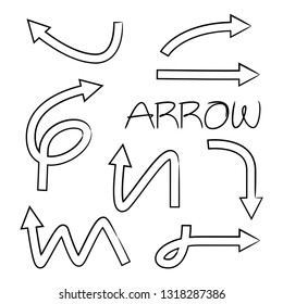 hand drawn and doodle arrows