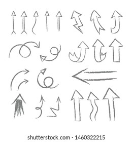 Hand drawn doodle arrows. Arrow doodles collection.