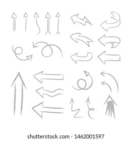 Hand drawn doodle arrows. Arrow doodles collection.