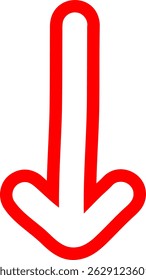 Hand Drawn Doodle Arrows in Red