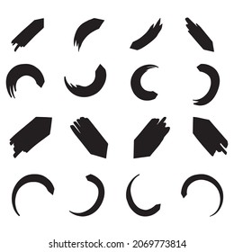Hand drawn doodle arrows. Set of simple vector arrows.