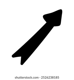 Hand drawn doodle arrows silhouette for business infographic