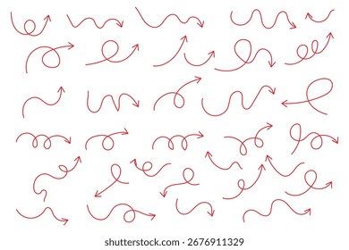 Flechas Doodle dibujadas a mano para flujo UX y presentación