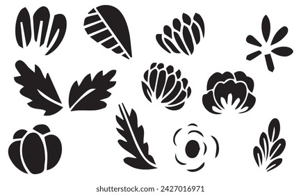 hand drawn doodle autumn leaves vector, hand drawn different autumn leaves vector