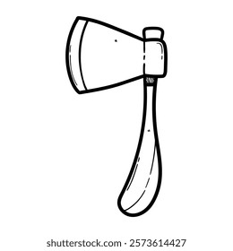 Hand drawn doodle axe isolated on white background. Vector illustration.