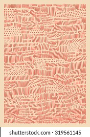 hand drawn doodle background of strips and dots.