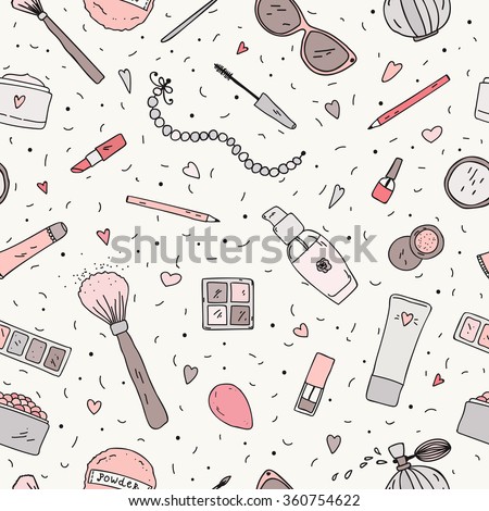 Hand Drawn Doodle Background Vector Seamless Stock Vector (Royalty Free