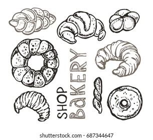 Hand drawn doodle  bakery