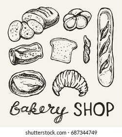 Hand drawn doodle  bakery