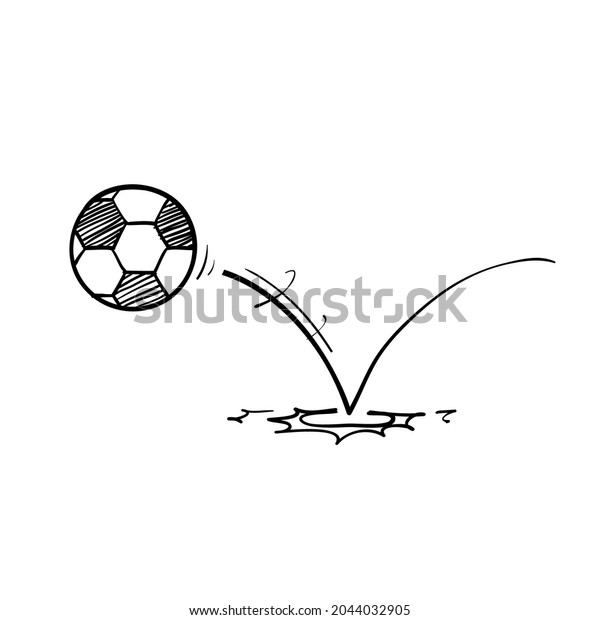 hand\
drawn doodle ball bounce illustration icon\
isolated