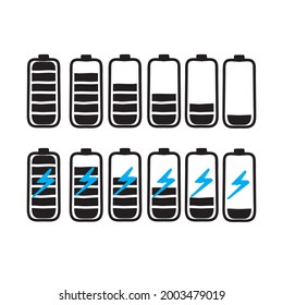 hand drawn doodle battery power level recharging illustration vector
