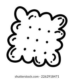 Handgezeichnete Doodle-Kekse-Ikone. Umfassende Vektorgrafik von Keks, süßem Nachtisch, Konditorei.