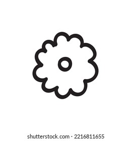 Handgezeichnete doodle botanische Element Blume.
Einfache kindliche Symbole, die sich am besten für rustikales Design eignen. Einzeln auf weißem Hintergrund