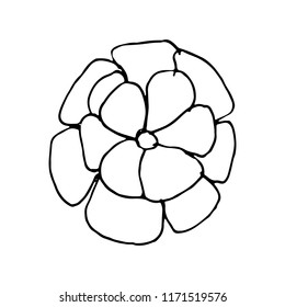Hand drawn doodle bow.Perfect for invitation, greeting card, coloring book, textile print.