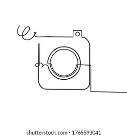 hand drawn doodle camera icon illustration.cartoon style vector