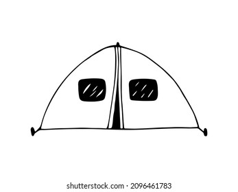 146 Camping tent black and white clipart Images, Stock Photos & Vectors ...