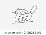 Hand drawn doodle cat vector image