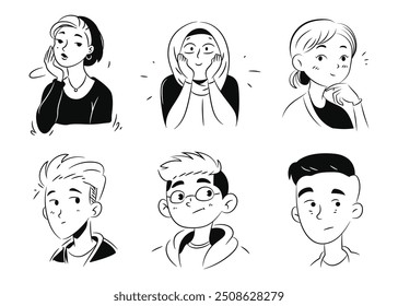 Hand Drawn Doodle Character Avatar