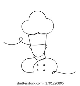 hand drawn doodle chef vector icon illustration 