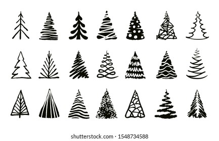 Similar Images, Stock Photos & Vectors of Hand drawn Christmas tree ...