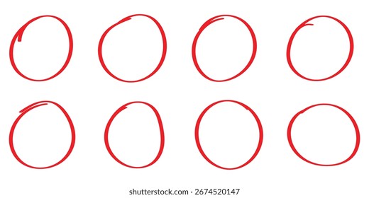 Mano dibujado doodle círculo destacados. Dibujado a mano círculos de garabato. Resalte los círculos establecidos. Garabatear óvalos, rodear y resaltar texto. Doodle conjunto de línea circular dibujada a mano negra.
