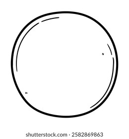 Hand drawn doodle circle isolated on a white background. Vector illustration.