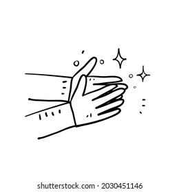 handgezeichnete Doodle, sauber und glänzende handgezeichnete Vektorgrafik einzeln