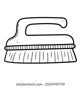 Hand drawn doodle cleaning brush isolated on white background. Vector illustration.