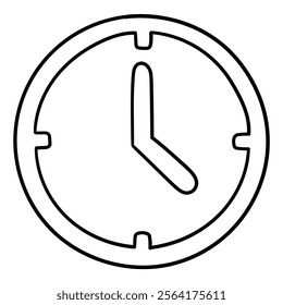 Hand drawn doodle clock isolated on a white background. Vector illustration.
