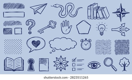 Hand drawn doodle collection