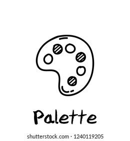 Hand drawn Doodle Color Palette vector 