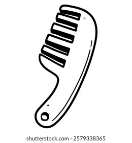 Hand drawn doodle comb isolated on a white background. Vector illustration.