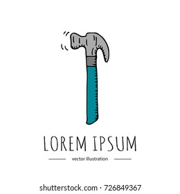 Hand drawn doodle Construction tools set Vector illustration building icons House repair icons concept collection Modern sketch style labels of house remodel gear elements and symbols Home repair tool