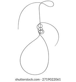Mão desenhada doodle linha contínua forca execução e punição isolado no fundo branco. Ilustração vetorial.