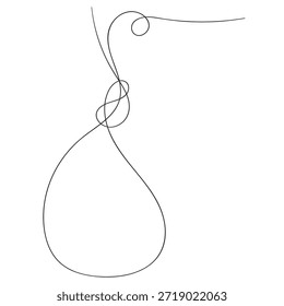 Hand drawn doodle continuous line gallows execution and punishment isolated on white background. Vector illustration.