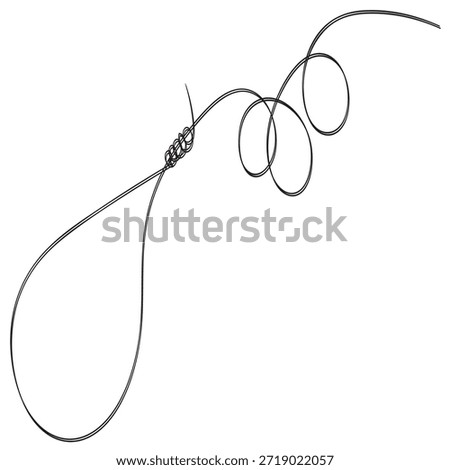 Hand drawn doodle continuous line gallows execution and punishment isolated on white background. Vector illustration.