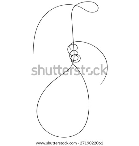 Hand drawn doodle continuous line gallows execution and punishment isolated on white background. Vector illustration.