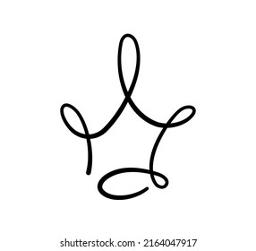 Hand drawn doodle crown. King crown sketch. Majestic tiara. King and queen royal diadem. Vector illustration isolated in doodle style on white background.