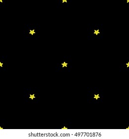 Hand drawn doodle cute halloween star vector seamless pattern for cards, wrapping, decoration and textile