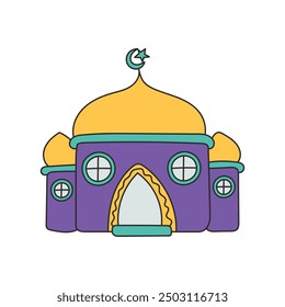 Handgezeichnete Doodle süße Moschee