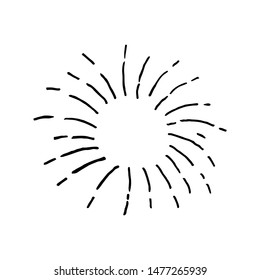 hand drawn doodle of design element. starburst doodle, sparkling doodle, sunburst doodle