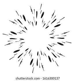 hand drawn doodle design element, starburst doodle ,sparkling doodle,firework doodle.isolated background